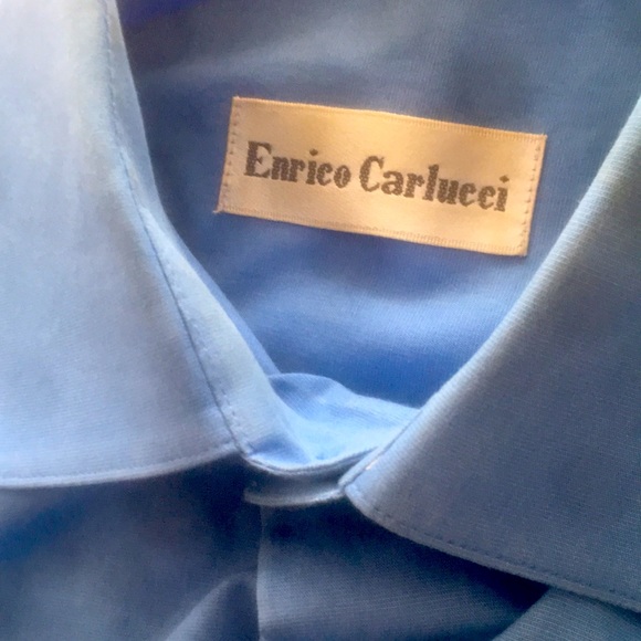 Enrico Carlucci Button Down Shirt size 15/R - Picture 6 of 8